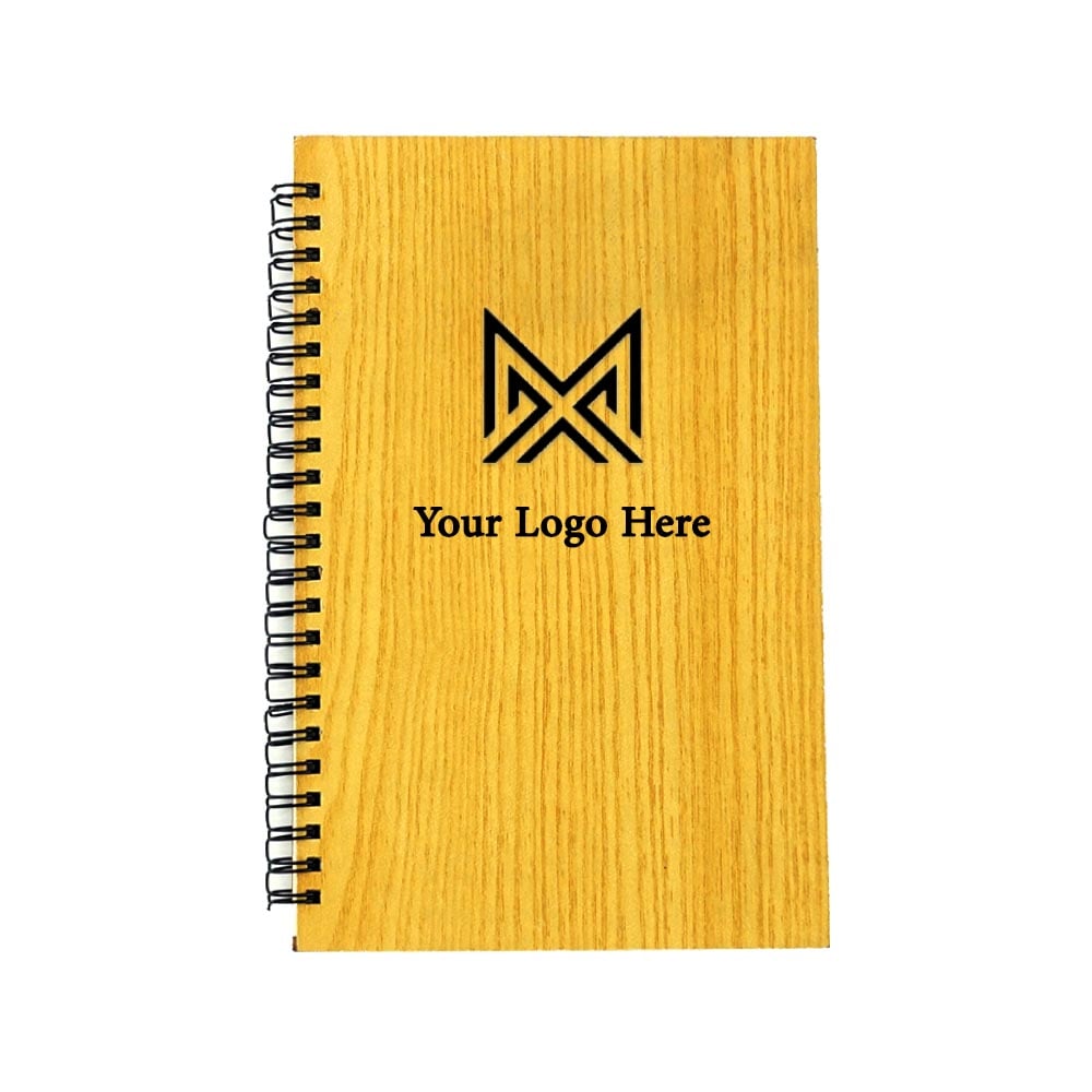 Wooden Diary Journal Engraved | With Your Business Name or Logo
