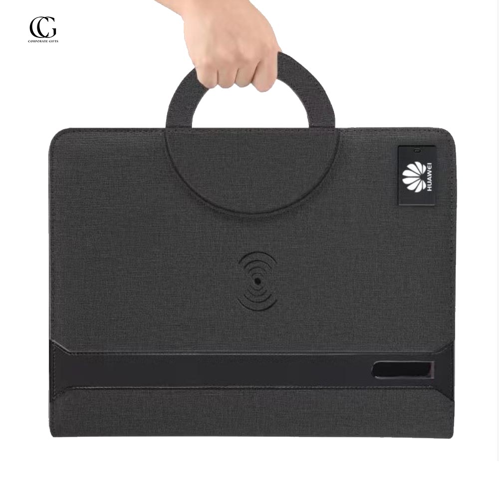 Smart Bag With Wireless Power Bank | USB Drive | Multiple Pockets | Backlit Engraved With Your Business Name or Logo