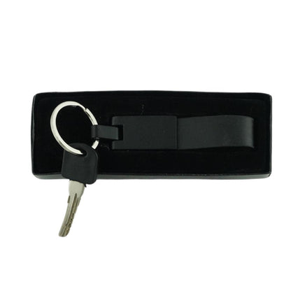 Leather Strip Metal Keychain Name Engraved| With Your Business Name or Logo