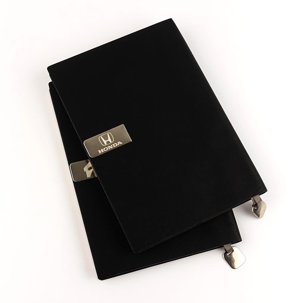 Metal Bookmark Leatherette Diary/ Journal | With Your Business Name or Logo