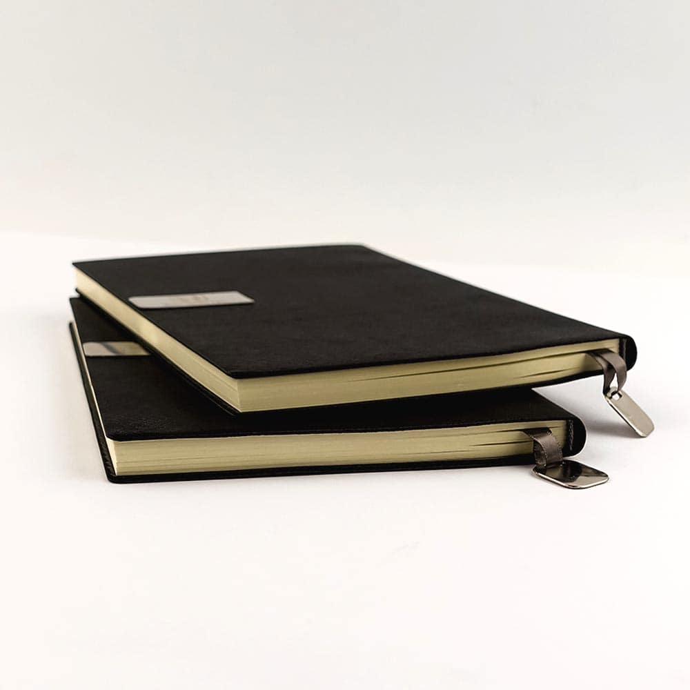 Metal Bookmark Leatherette Diary/ Journal | With Your Business Name or Logo