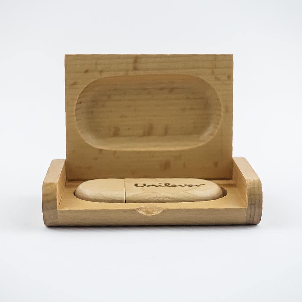 Wooden USB Drive With Box | With Your Business Name