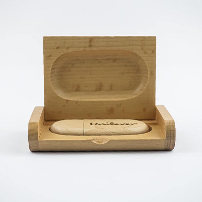 Wooden USB Drive With Box | With Your Business Name