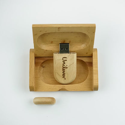 Wooden USB Drive With Box | With Your Business Name