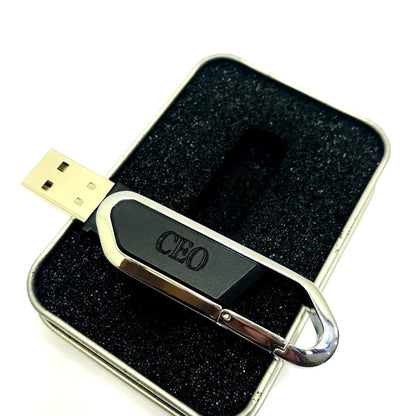 Metal Flip USB Drive With Hook | With Your Business Name or Logo