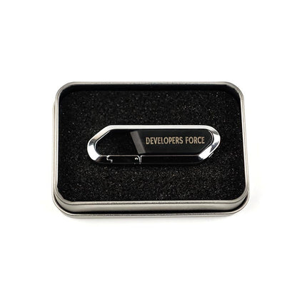 Metal Flip USB Drive With Hook | With Your Business Name or Logo