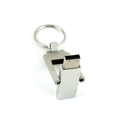 Metal USB Drive Keychain Engraved | With Your Business Name or Logo