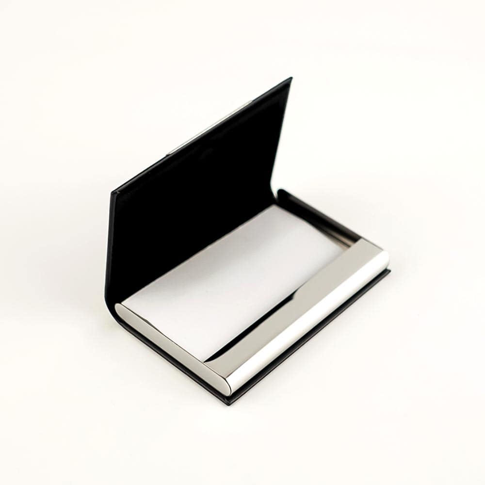 Visiting Cards Holder Black Engraved | With Your Business Name or Logo