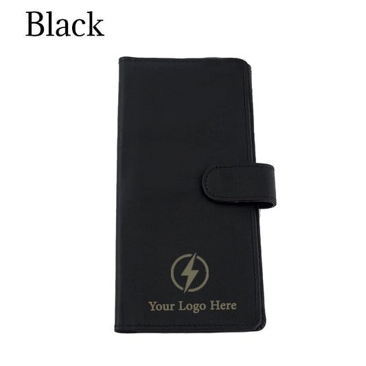 Leather Cheque Book Cover Name Engraved | With Your Business Name or Logo