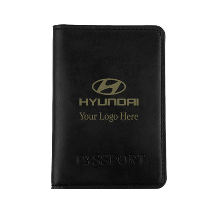 Leather Passport Holder Wallet Engraved | With Your Business Name or Logo