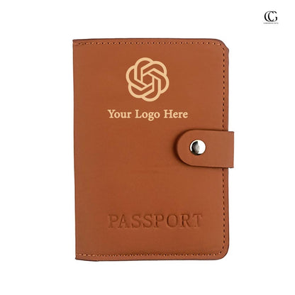 Leatherette Passport Cover Wallet Engraved | With Your Business Name or Logo